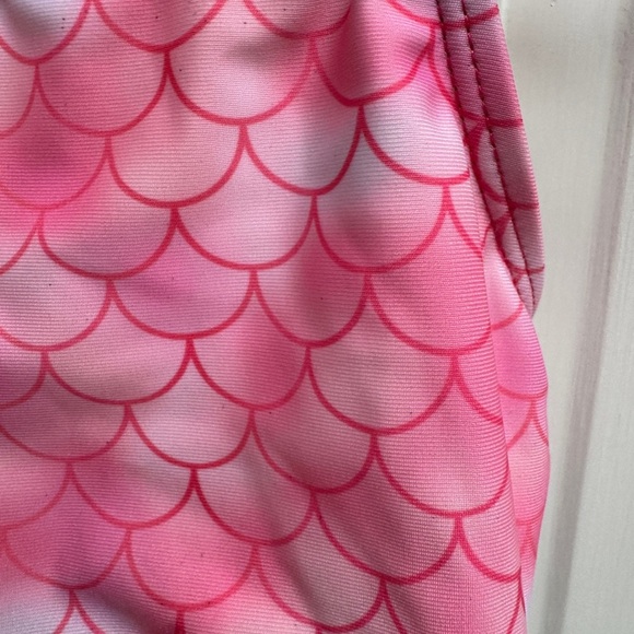 Dreamwave 3T Girls Pink Mermaid Scale Bikini Top with Ruffles - Picture 3 of 5